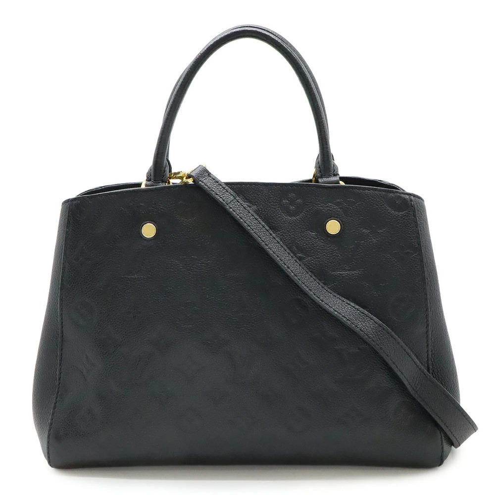 LOUIS VUITTON Monogram Empreinte Montaigne 2way Shoulder Bag Noir Black